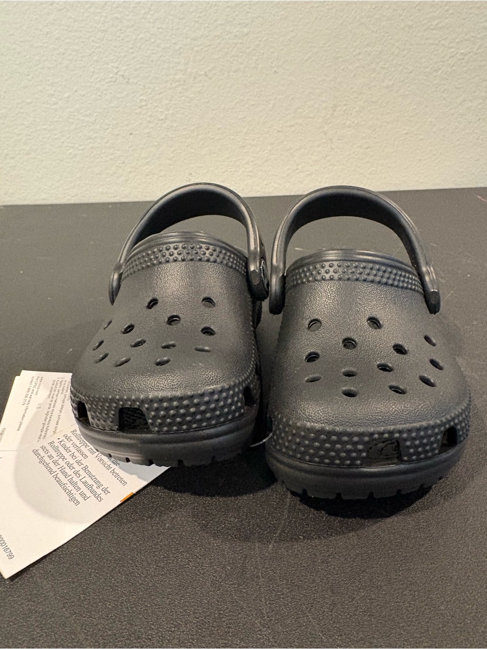 Crocs Classic Clog Black Slip On Comfort Shoes Unisex Infant Toddler Sizes - Picture 7 of 13